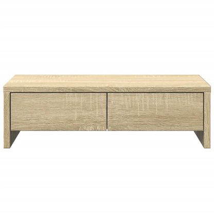 Monitor Stand with Drawers Sonoma Oak 50x27x15 cm Engineered Wood