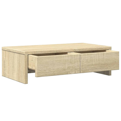 Monitor Stand with Drawers Sonoma Oak 50x27x15 cm Engineered Wood