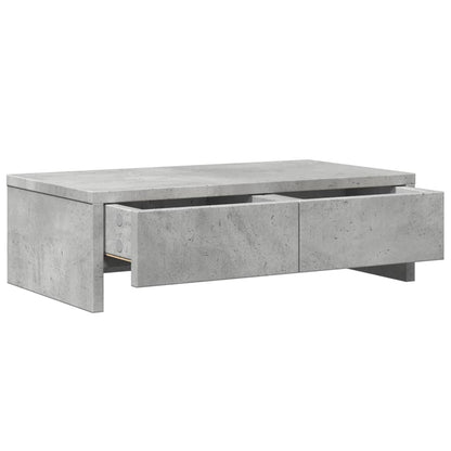 Monitor Stand with Drawers Concrete Grey 50x27x15 cm Engineered Wood