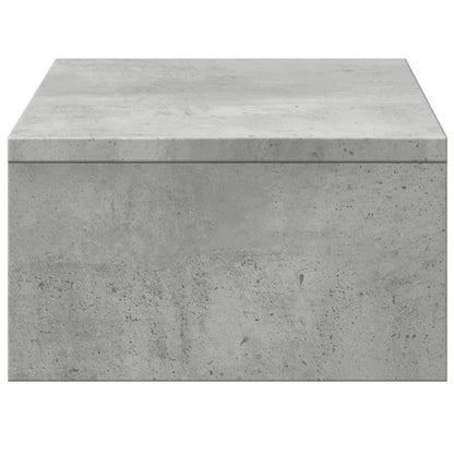 Monitor Stand with Drawers Concrete Grey 50x27x15 cm Engineered Wood