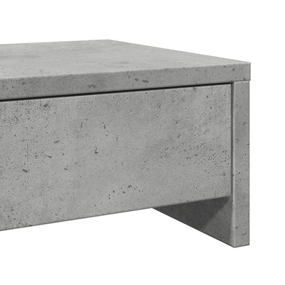 Monitor Stand with Drawers Concrete Grey 50x27x15 cm Engineered Wood