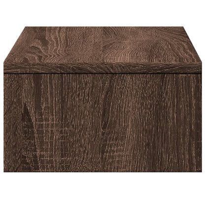 Monitor Stand with Drawers Brown Oak 50x27x15 cm Engineered Wood