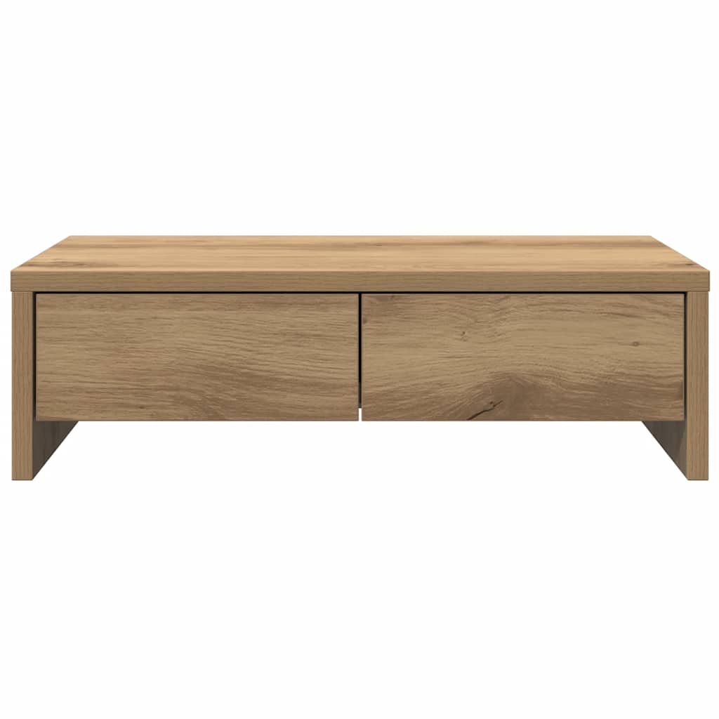 Monitor Stand with Drawers Artisian Oak 50x27x15 cm Engineered Wood