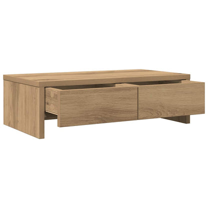 Monitor Stand with Drawers Artisian Oak 50x27x15 cm Engineered Wood