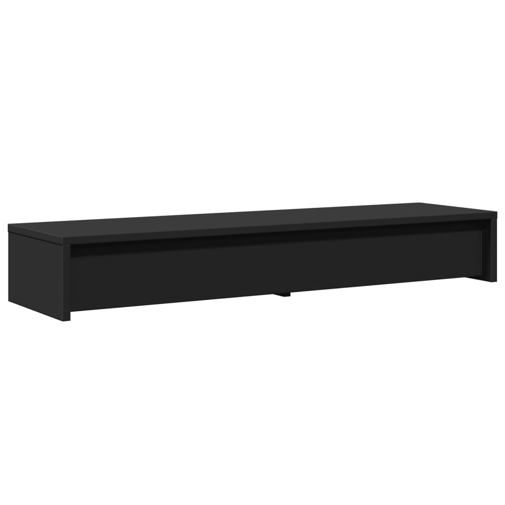 Monitor Stand with Drawers Black 100x27x15 cm Engineered Wood