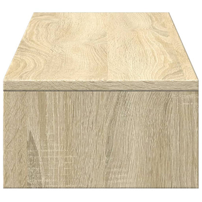 Monitor Stand with Drawers Sonoma Oak 100x27x15 cm Engineered Wood