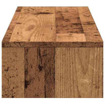 Monitor Stand with Drawers Old Wood 100x27x15 cm Engineered Wood