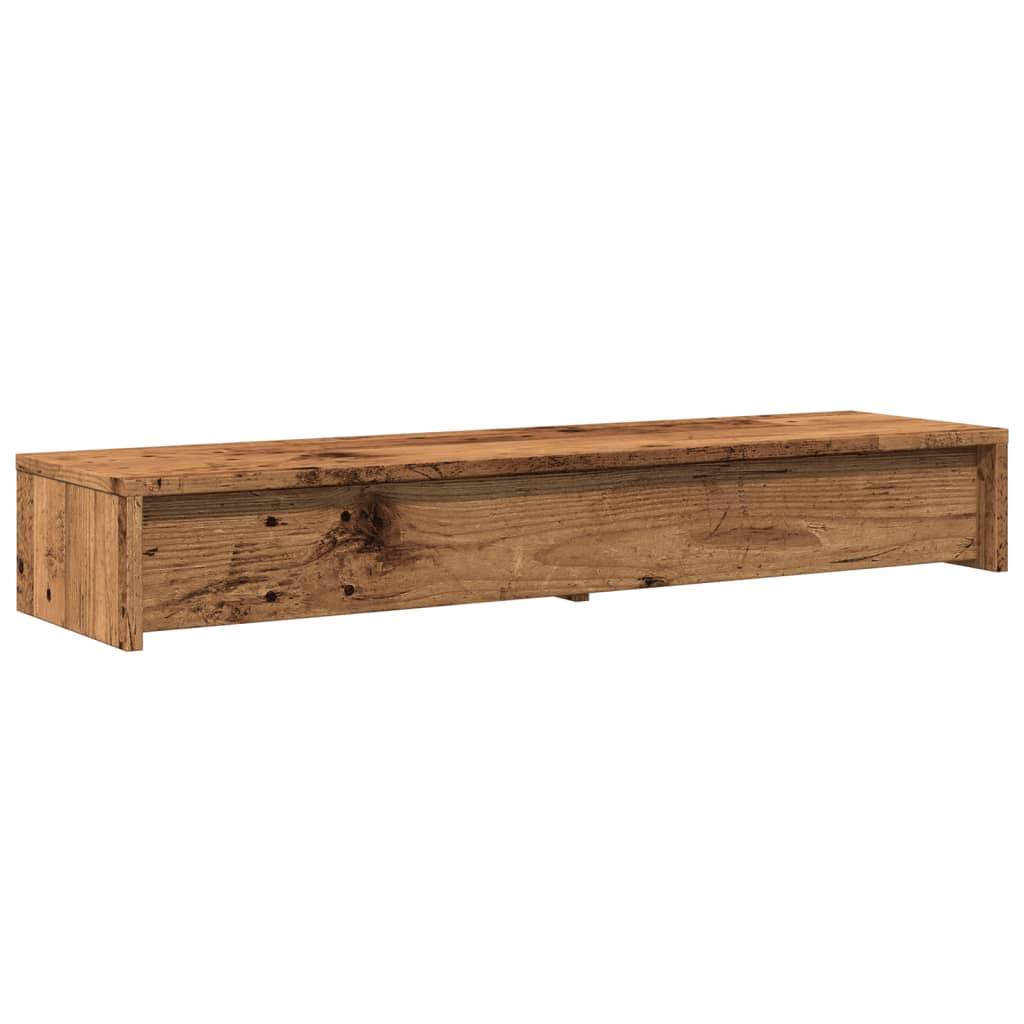 Monitor Stand with Drawers Old Wood 100x27x15 cm Engineered Wood