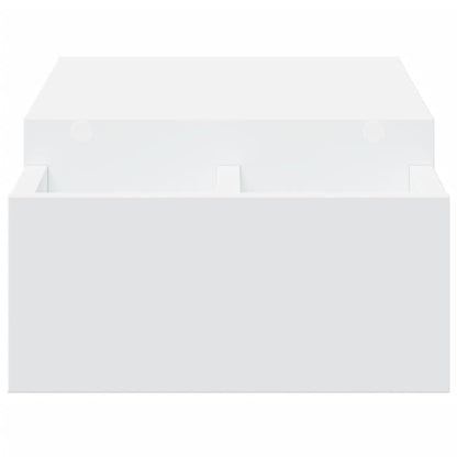 Monitor Stand with Storage White 70x27x15 cm Engineered Wood