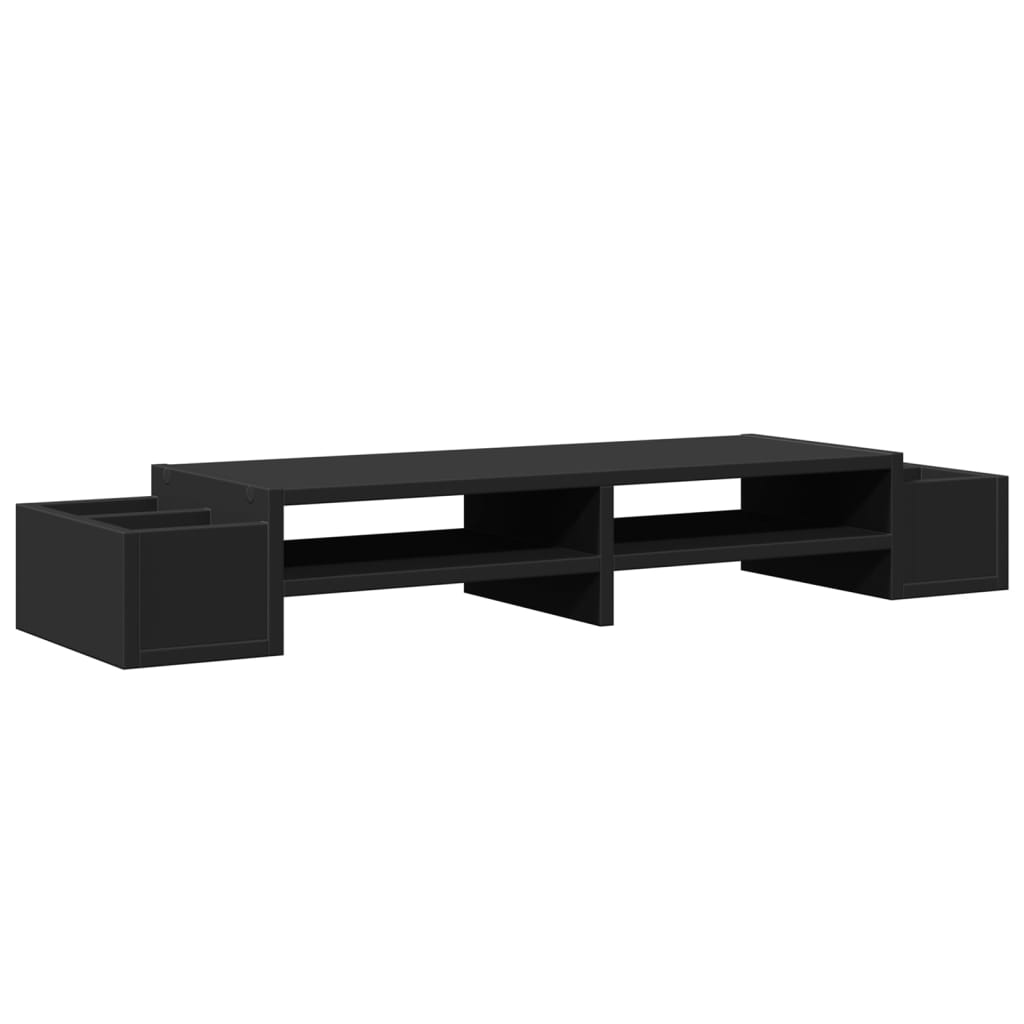 Monitor Stand with Storage Black 100x27x15 cm Engineered Wood