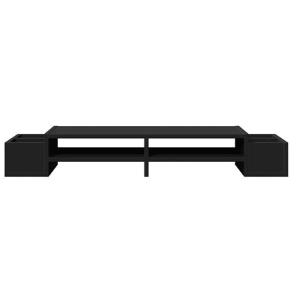 Monitor Stand with Storage Black 100x27x15 cm Engineered Wood