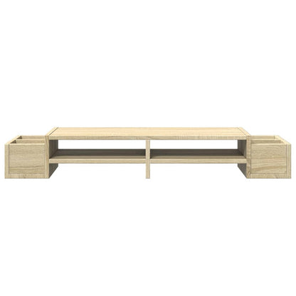 Monitor Stand with Storage Sonoma Oak 100x27x15 cm Engineered Wood