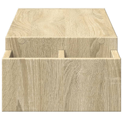 Monitor Stand with Storage Sonoma Oak 100x27x15 cm Engineered Wood
