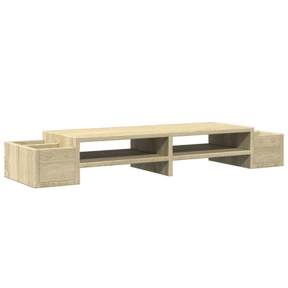 Monitor Stand with Storage Sonoma Oak 100x27x15 cm Engineered Wood