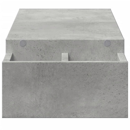 Monitor Stand with Storage Concrete Grey 100x27x15 cm Engineered Wood
