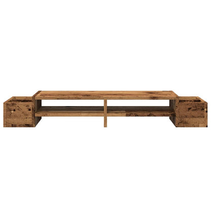 Monitor Stand with Storage Old Wood 100x27x15 cm Engineered Wood