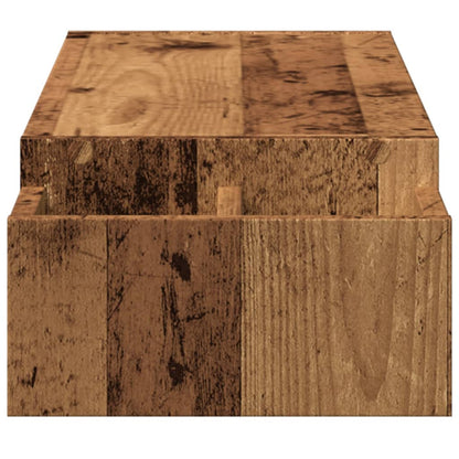 Monitor Stand with Storage Old Wood 100x27x15 cm Engineered Wood