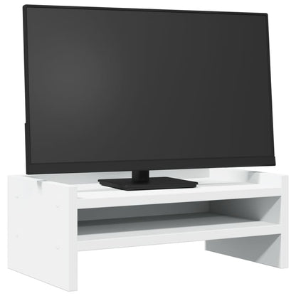 Monitor Stand White 42x24x16 cm Engineered Wood