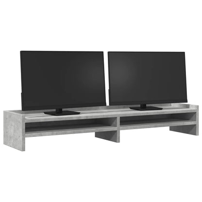 Monitor Stand Concrete Grey 100x24x16 cm Engineered Wood