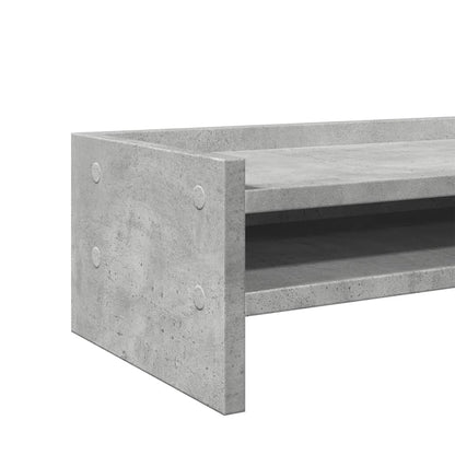 Monitor Stand Concrete Grey 100x24x16 cm Engineered Wood