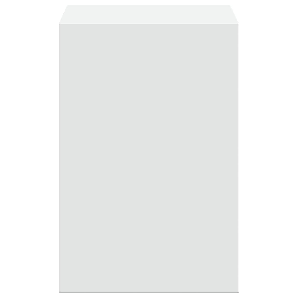 Monitor Stand with Desk Organiser White Engineered Wood