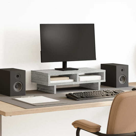 Monitor Stand Grey Sonoma 50x27x15 cm Engineered Wood
