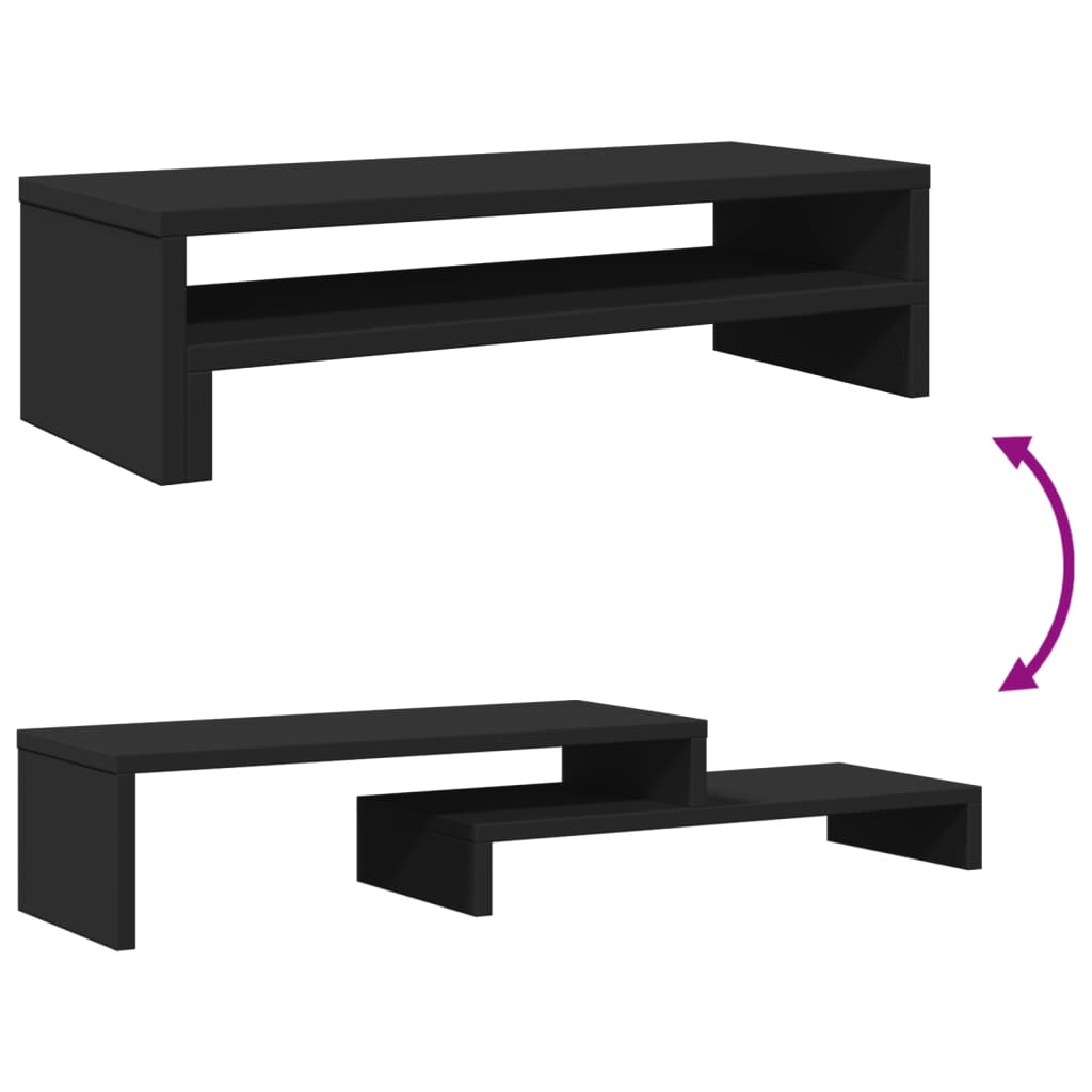 Monitor Stand Black 54x22x15 cm Engineered Wood