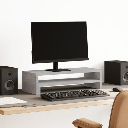 Monitor Stand Concrete Grey 54x22x15 cm Engineered Wood