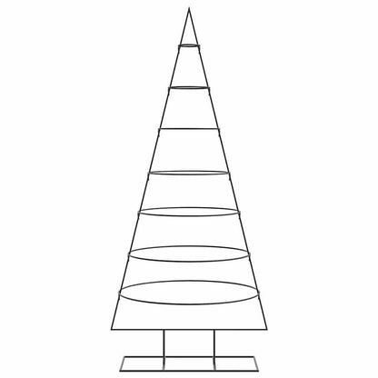 Metal Christmas Tree for Decoration Black 180 cm