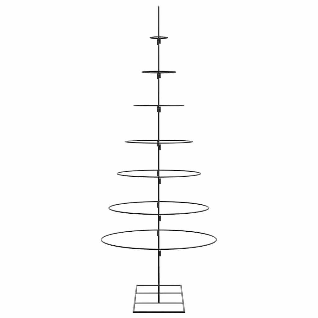 Metal Christmas Tree for Decoration Black 180 cm