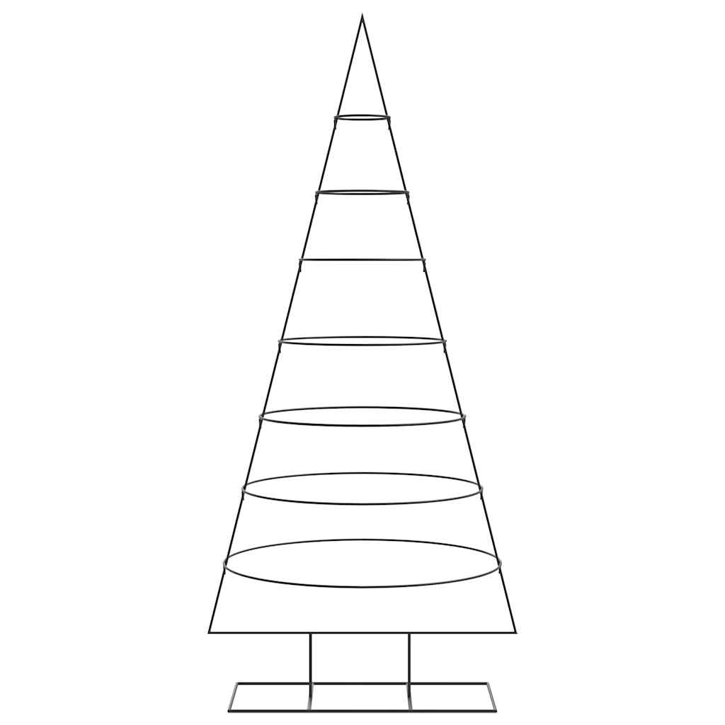 Metal Christmas Tree for Decoration Black 210 cm