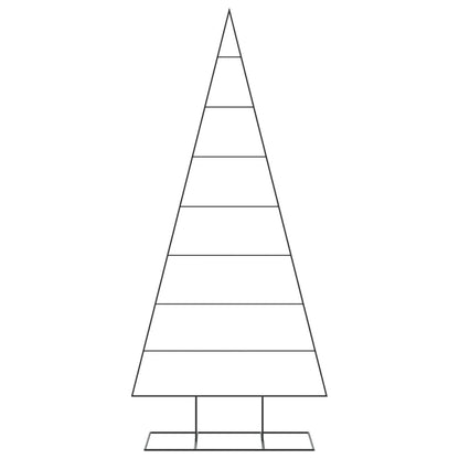 Metal Christmas Tree for Decoration Black 210 cm