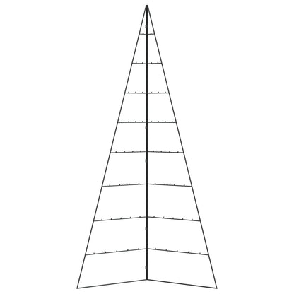 Metal Christmas Tree for Decoration Black 210 cm
