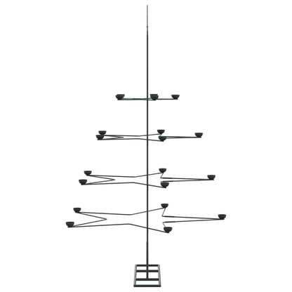 Metal Christmas Tree for Decoration Black 140 cm