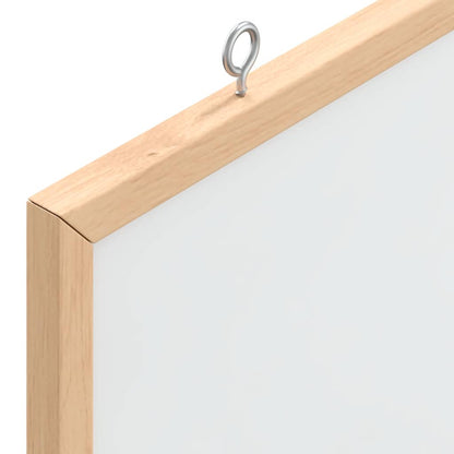 Magnetic Whiteboard with Solid Pine Wood Frame 40x40 cm