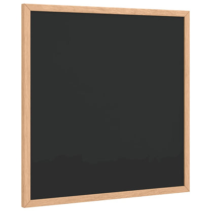 Chalkboard with Solid Pine Wood Frame Black 40x40 cm