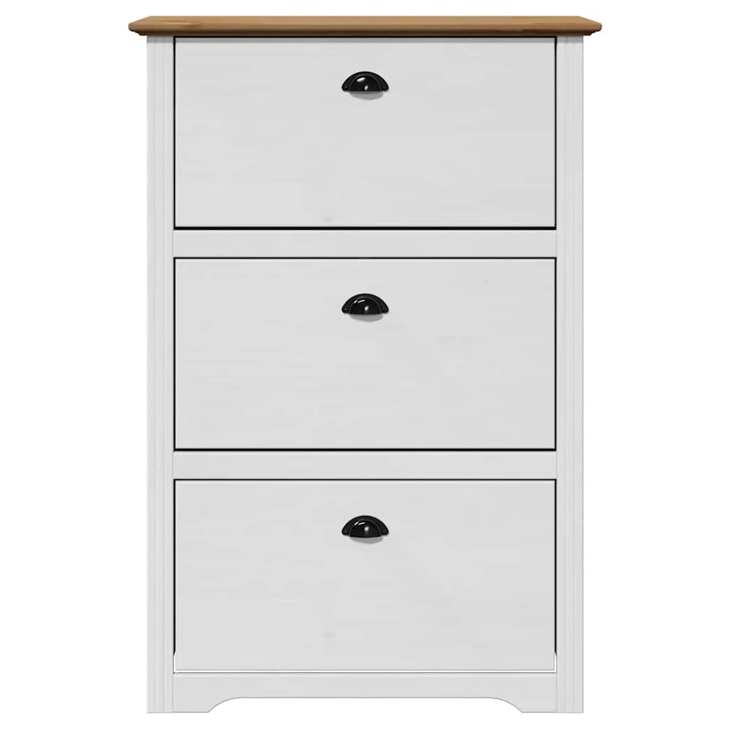 Shoe Rack BODO White and Brown 80x35x118 cm
