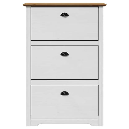 Shoe Rack BODO White and Brown 80x35x118 cm