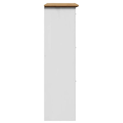 Shoe Rack BODO White and Brown 80x35x118 cm