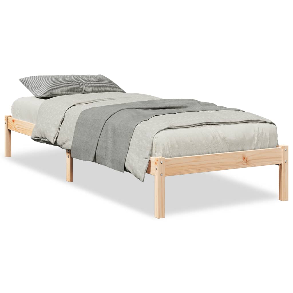Extra Long Bed Frame without Mattress 80x210 cm Solid Wood Pine