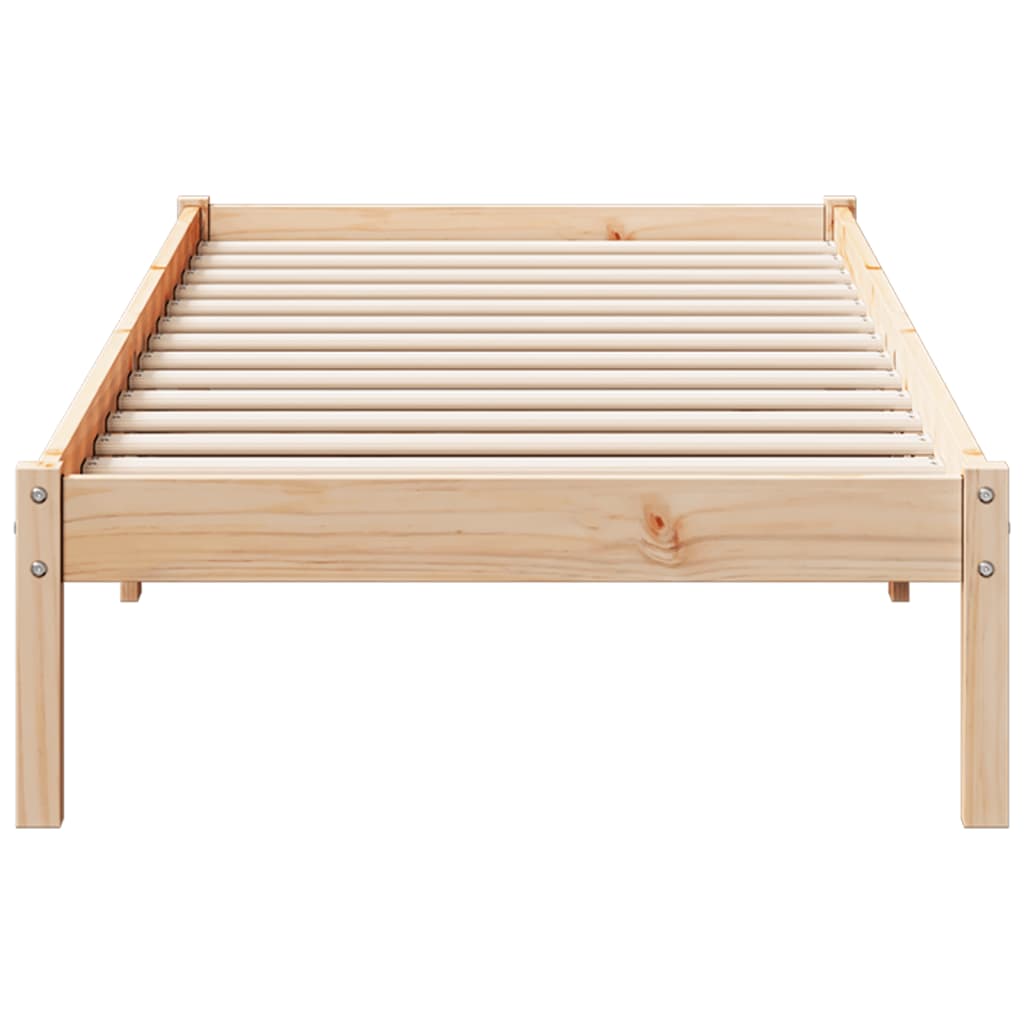 Extra Long Bed Frame without Mattress 80x210 cm Solid Wood Pine