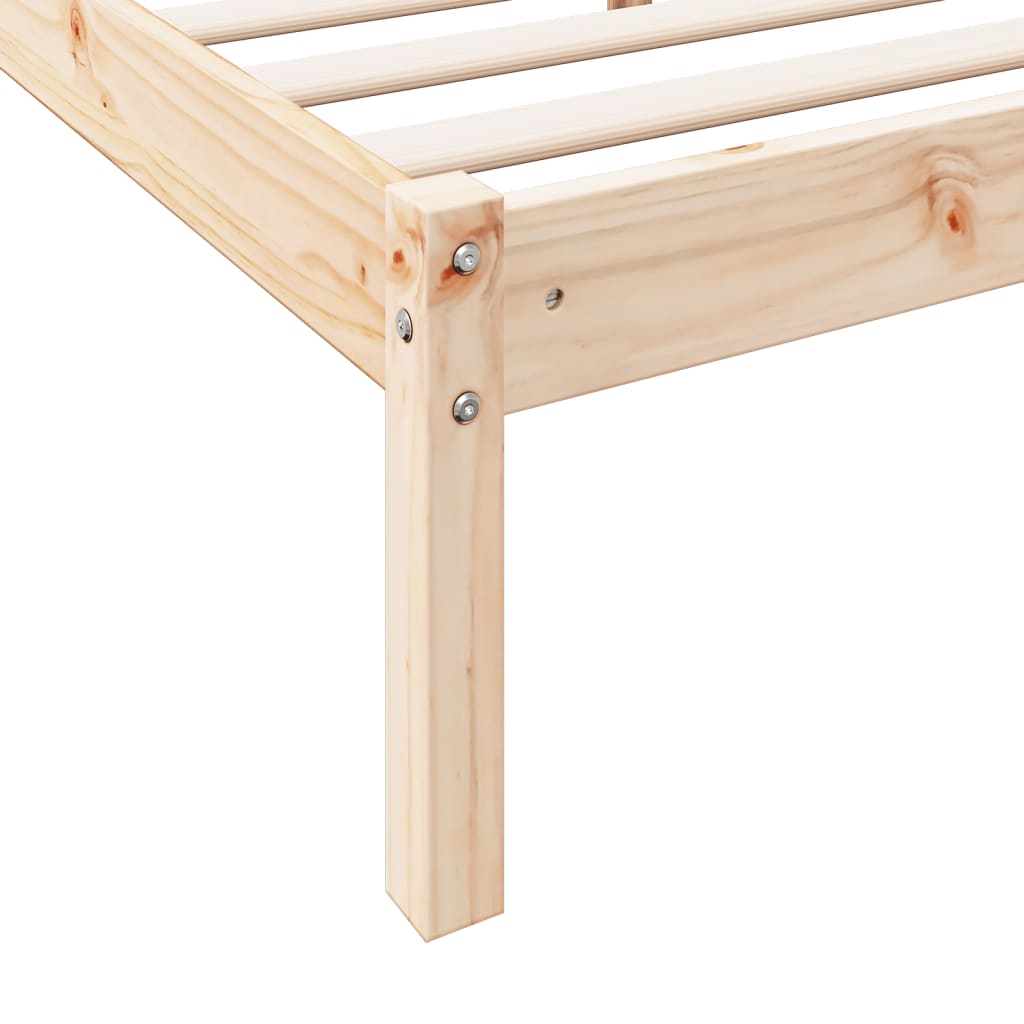 Extra Long Bed Frame without Mattress 80x220 cm Solid Wood Pine
