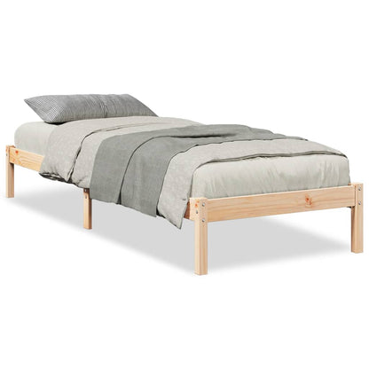 Extra Long Bed Frame without Mattress 100x220 cm Solid Wood Pine