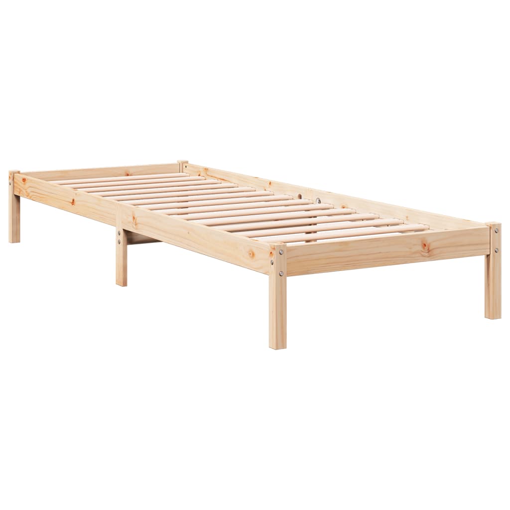 Extra Long Bed Frame without Mattress 100x220 cm Solid Wood Pine