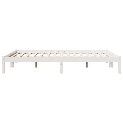 Extra Long Bed Frame without Mattress White 160x220 cm Solid Wood Pine