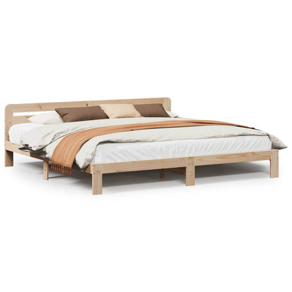 Bed Frame without Mattress 200x200 cm Solid Wood Pine
