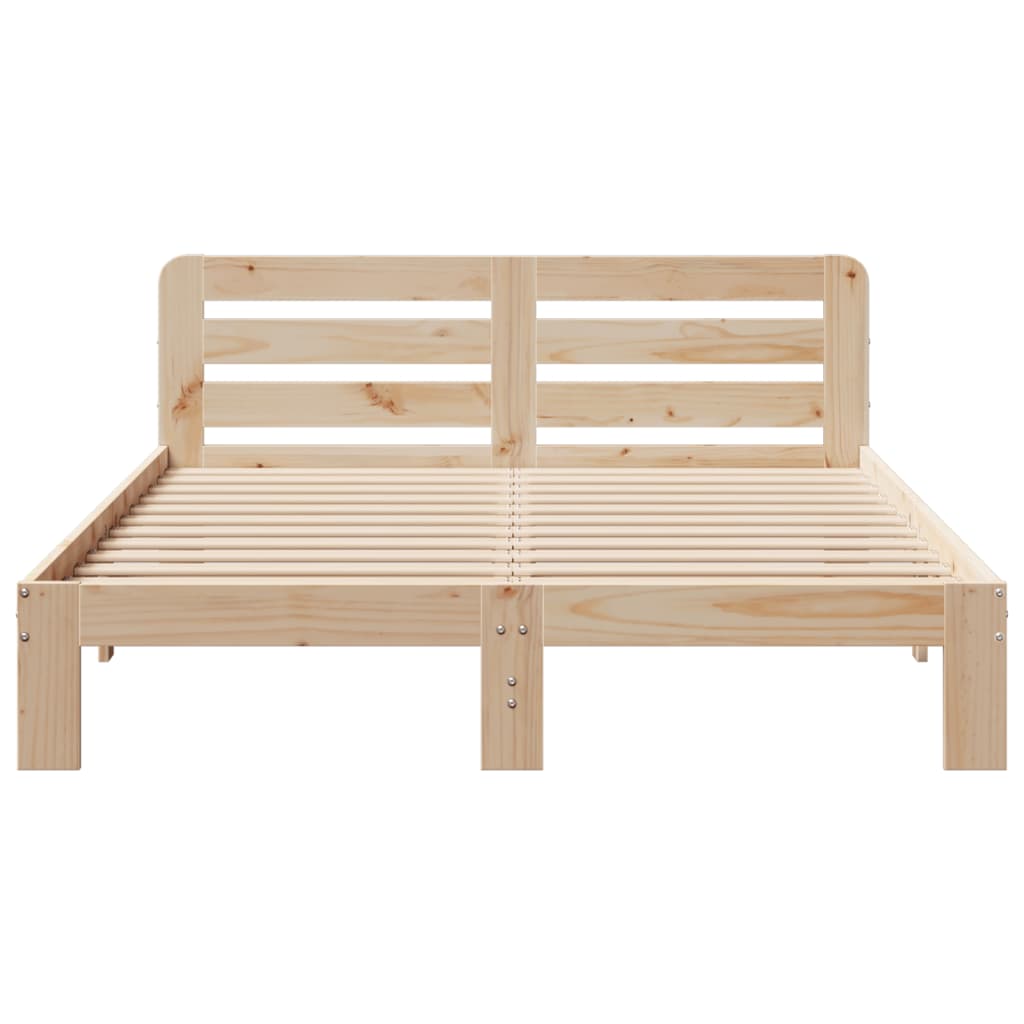 Bed Frame without Mattress 120x190 cm Small Double Solid Wood Pine