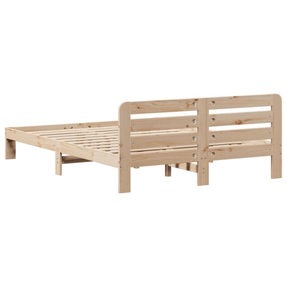 Bed Frame without Mattress 120x190 cm Small Double Solid Wood Pine