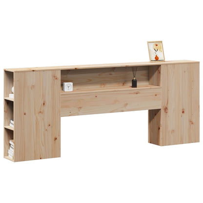 Headboard with Storage 180 cm Solid Wood Pine