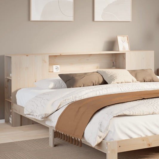 Headboard with Storage 180 cm Solid Wood Pine
